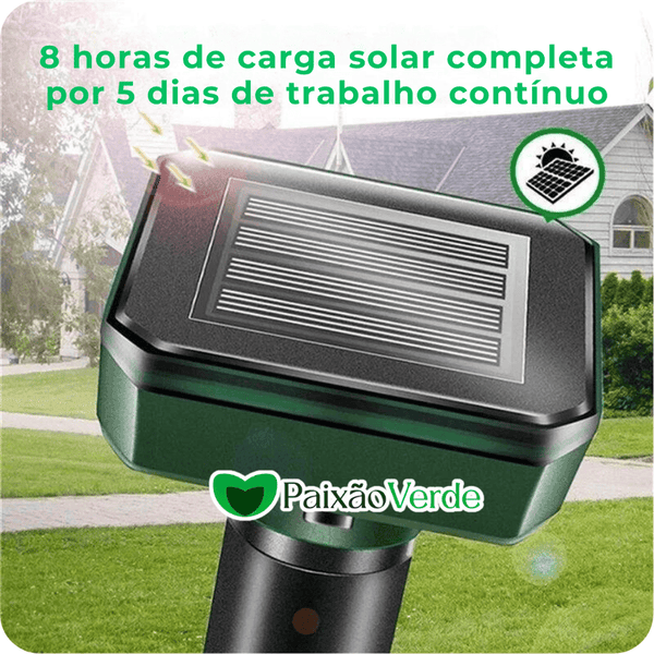 Espanta Pombo SENTRIK Repelente Solar Ultrassônico – Paixão Verde